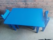 Solid kids wooden table and chairs